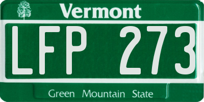 VT license plate LFP273