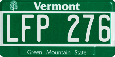VT license plate LFP276