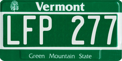 VT license plate LFP277