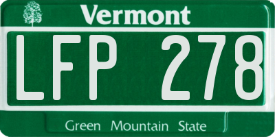 VT license plate LFP278