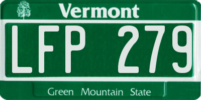 VT license plate LFP279