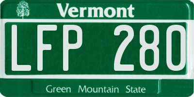 VT license plate LFP280