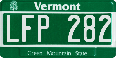 VT license plate LFP282