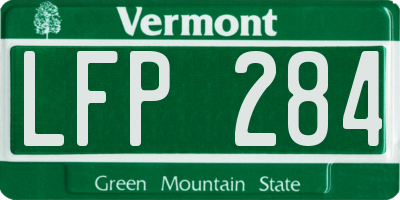 VT license plate LFP284