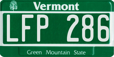 VT license plate LFP286