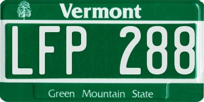 VT license plate LFP288