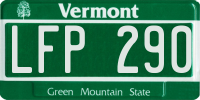 VT license plate LFP290