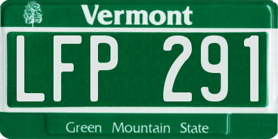 VT license plate LFP291