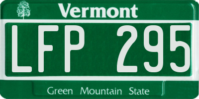 VT license plate LFP295