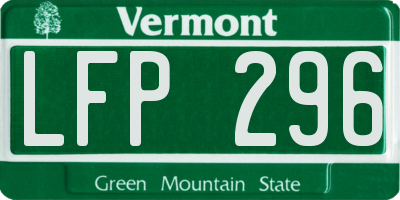 VT license plate LFP296