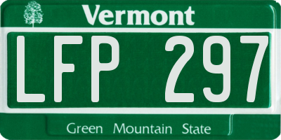 VT license plate LFP297