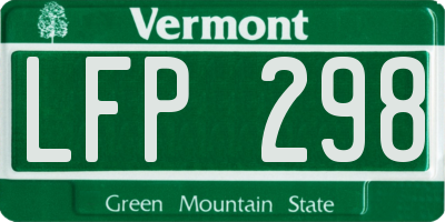 VT license plate LFP298