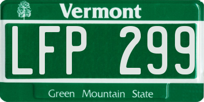 VT license plate LFP299