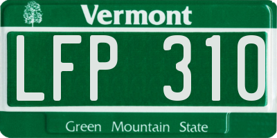 VT license plate LFP310