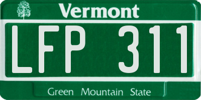 VT license plate LFP311