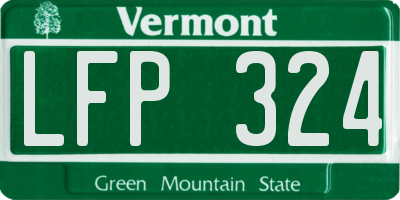 VT license plate LFP324