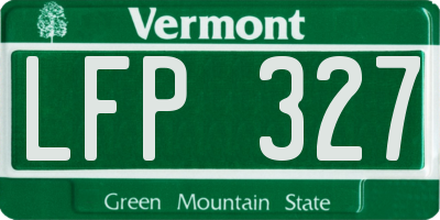 VT license plate LFP327