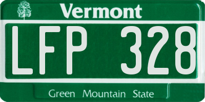 VT license plate LFP328