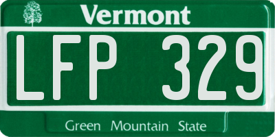 VT license plate LFP329