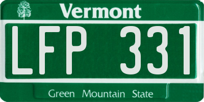 VT license plate LFP331