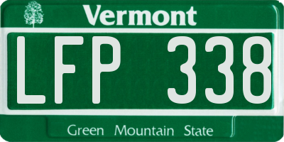 VT license plate LFP338