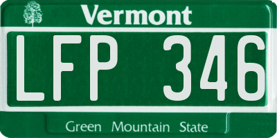 VT license plate LFP346