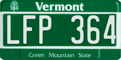 VT license plate LFP364