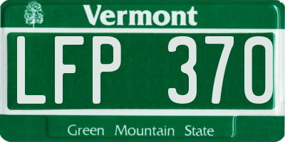 VT license plate LFP370
