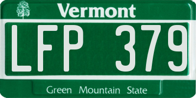 VT license plate LFP379