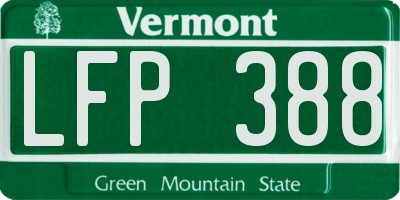 VT license plate LFP388