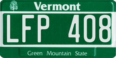 VT license plate LFP408