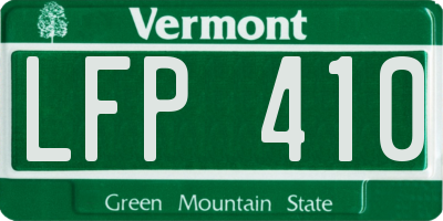 VT license plate LFP410