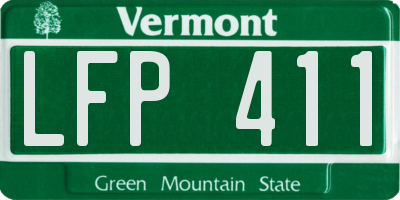 VT license plate LFP411