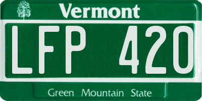 VT license plate LFP420
