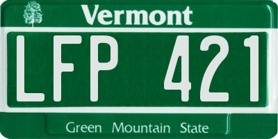 VT license plate LFP421