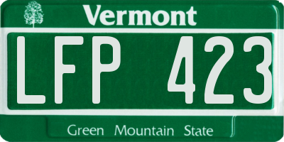 VT license plate LFP423