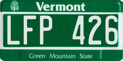 VT license plate LFP426