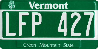 VT license plate LFP427