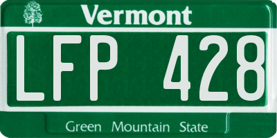 VT license plate LFP428