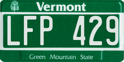 VT license plate LFP429