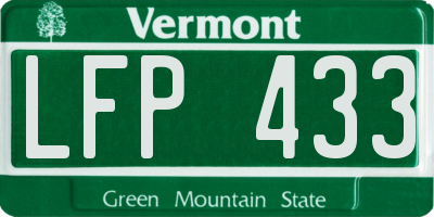 VT license plate LFP433
