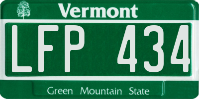VT license plate LFP434