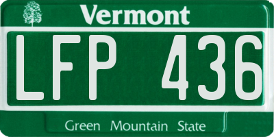 VT license plate LFP436