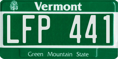 VT license plate LFP441