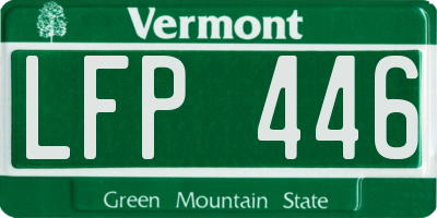 VT license plate LFP446