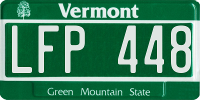 VT license plate LFP448