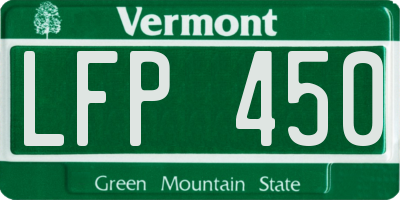 VT license plate LFP450