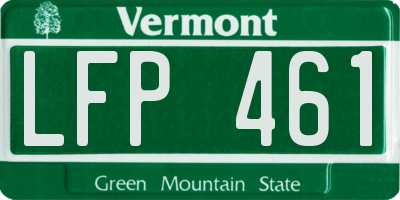 VT license plate LFP461