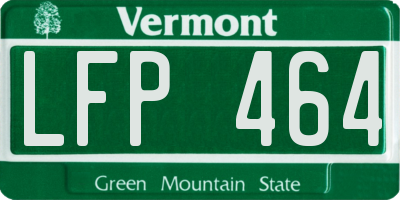 VT license plate LFP464