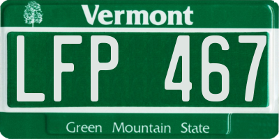 VT license plate LFP467
